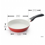 Keraamiline nakkumatu pann Mittenakkuv praad pann pannkoogid munad v&auml;hem &otilde;line suitsuga induktsioonpliit &Uuml;ldine 20cm