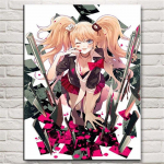 Teemantmaaling Meeleheitel t&uuml;druk Junko Enoshima Anime Tee isetegemine Teemanttikandid Ristpistes mosaiik K&auml;sitsi valmistatud elutuppa kaunistus Full Round 20x30CM