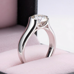 Bague Ringen Real 2 Carats D Color Moissanite abielus&otilde;rmused naistele valge kulla v&auml;rvi 100% 925 sterling h&otilde;bedast peened ehted 4