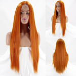 MERISIHAIR Middle Part Ombre Oranž pikk sirge s&uuml;nteetiline parukas must blond roosa 30 tolli kuumakindel looduslik Cosplay parukas 30inches&China