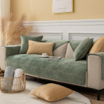 Paks pl&uuml;&uuml;sist servadega diivanikateTahkev&auml;rviline libisemiskindel T&auml;idisega Diivani kate Seljatoe K&auml;ter&auml;tik M&ouml;&ouml;bli kaitsekate 90*160cm rohuroheline v&auml;rv