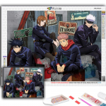 5D DIY Teemanttikandid Jujutsu Kaisen Teemantmaal Mosaiik Kodukaunistus Full Round 30X40CM