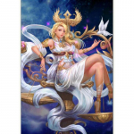 5D isetegemise teemantmaal iidne haldjas animatsioon teemanttikandid ristpistes t&auml;ispistes kivimosaiigiga kodukaunistus Round 20x30cm