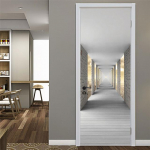 Maastikuga uksekleebised 3D Eemaldatavad Vinilos Para Puertas Kleepuv tapeet Kunstseinamaalingud uste jaoks Biblioteek Kaasaegne kodukaunistus DZMT370