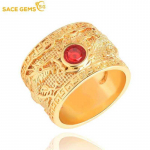 SACE GEMS Luksuslik vasesulamist tsirkoon pulmakihlus mehe s&otilde;rmus ehe kingitus 8 punane