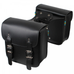 Suure mahutavusega mootorratta k&uuml;ljekotid T&ouml;&ouml;riistade hoiukott 2 tk/komplekt PU nahast mootorratta sadulakott Mootorratta tarvikud universaalsed must