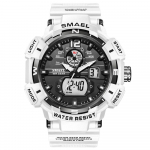 SMAEL Sport Watch veekindlad kellad Quartz Movement Digital LED taustavalgus stopper &auml;ratuskell 8045 meeste k&auml;ekellad s&otilde;jav&auml;elased valge
