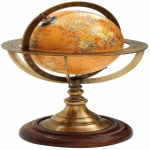 27,94 cm Antiikne messingist maakera maailmakaart Nautical Desk Decor Astrolabe armillary Sphere