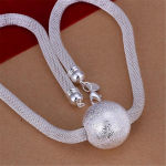 Silver Frosted Ball v&otilde;rgukett, naiste naiste kaelakee, moetrendid, ehted, kingitused