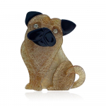 Blucome k&auml;sit&ouml;&ouml;na valmistatud akr&uuml;&uuml;list loomastiilis haakn&otilde;elad prossid naistele lastele, mantel kleit, koer, pross, m&auml;rk, ehted pruun