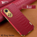 Honor 50 &uuml;mbris krokodillimustriga nahast s&otilde;rmuse kate Huawei Honor 50 70 Pro Plus + Honor50 Lite Honor70 telefoni&uuml;mbriste jaoks For Honor 50 punane