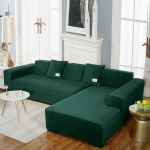 Kvaliteetne sametest diivanikate L kujuga diivani istmekatted elutoa jaoks nurgadiivani jaoks Elastne diivani kate pestav 4seater 230-300cm