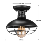 Maal&auml;hedases stiilis lae kergmetallist must puur s&uuml;vistatav laevalgusti esiku k&ouml;&ouml;gi sissep&auml;&auml;suks talumaja A (without bulb) must