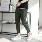 Kevad-suvi uued puuvillased meeste Slim Fit k&auml;rbitud vabaaja p&uuml;ksid Korea versioon Trend Noorte Mood Sport Vaba aeg M