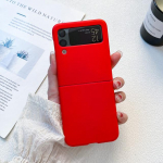 Samsung Galaxy Z Flip 4 3 Flip4 Zflip3 &uuml;mbrise termoefektiga nahas&otilde;bralik silikoonmatt kokkupandav p&otilde;rutuskindla katte tarvikud for Galaxy Z Flip 4 tumepunast v&auml;rvi