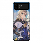 Telefoni&uuml;mbris Samsung Galaxy Z Flip 4 Z Flip3 5g &uuml;mbris Galaxy Z Flip arvutile Hard Shell Capa Game Genshin Impact Yan Fei Barbatos Samsung Z Flip