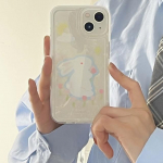 Ins Shiny Shell Rabbit Flower Cute Shell Iphone 13 11 Promax 12 14 Pro Max Silikoonist Pehme p&otilde;rutuskindel j&auml;nku telefoni&uuml;mbris Capa For iphone 14promax