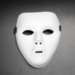 Sagit Halloweeni PVC mask Knight Ghost Dance Hip Hop mask One Size valge