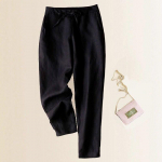 Spring Loose S-5XL kaubam&auml;rgi disain puuvillased p&uuml;ksid naiste vabaaja puuvillased linased p&uuml;ksid naiste elegantsed p&uuml;ksid pidulikud pliiatsp&uuml;ksid 19724 S must