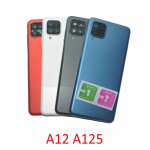 Tagumine tagak&uuml;lg Samsung Galaxy A12 A125 A125F A125M originaaltelefoni &scaron;assii tagapaneeli uks koos kaamera objektiiviga punane
