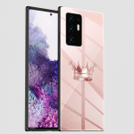 Telefoni&uuml;mbris Samsung Galaxy S20 FE S21 S10 S9 S8 Note 20 Ultra 10 Plus 9 karastatud klaasist kate Capa Rose Pink Princess Queen jaoks Note 20 Ultra