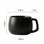 Must keraamiline piimakruus p&otilde;hjamaises stiilis luksuslik must matt matt kohvikruus kontorikruus joogin&otilde;ud k&ouml;&ouml;giriistad majapidamistarbed must