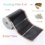 K&uuml;ttekile 0,5mX10m infrapuna p&otilde;randak&uuml;ttekile 220w/m2 Made in Korea Soojamati komplektid tasuta kingitusega 50cm*10m must