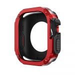 2-&uuml;hes &uuml;mbris Apple Watch Series 8/7/SE/6/5/4 Ultra 41mm 45mm 40mm 44mm 49mm TPU + PC p&otilde;rutuskindel kaitseraua iwatchile Ultra 49mm punane