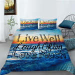 Kodu voodipesu komplekt 3D prinditud padjap&uuml;&uuml;r ja tekikate t&auml;issuuruses Magamistoa voodipesu Loomade ja taimede &otilde;limaal Kodukaunistus UK Single 135x200cm
