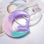 Cat Deer Moon Resin Crystal Epoxy Halling Silikoonist Valuvormi valmistamine Moon Cat
