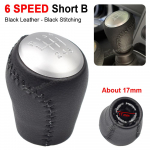 6 speed Leather Car Shift Gear Knob Lever Gaitor Boot Cover For Nissan Juke F15 X-trail T31 Qashqai MKI J10 JJ10 2010 - 6 Speed-B
