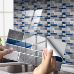 12/24/48tk 3D marmorist kristallist isekleepuv seinakleebis mosaiiktapeet k&ouml;&ouml;gi &otilde;likleebis Vannitoa plaatide seinakleebised veekindlad 48PCS