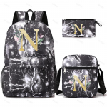 3 tk seljakott 26 inglise t&auml;htedega Cosplay l&otilde;uend poistele ja t&uuml;drukutele lastele lastele koolikott reisikott Tagasi kooli raamatukott