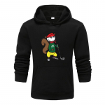 Uue disainiga tr&uuml;kir&otilde;ivad Meeste kapuuts Hip Hop dressipluusid Suurem&otilde;&otilde;tmelised pulloveriga kapuuts Paarid Pulloverid kevad, s&uuml;gis, talv S must