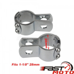 Mootorratta 1-1/4 32mm maanteemootori kaitseraud jalatoed jalarauad kinnitusklambrid kronsteinkomplekt Harley Touring Suzuki Custom jaoks Chrome 28mm