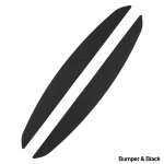 2X auto esiosa poritiiba triibukaitse rehv Kulmude kaitse servakaitse Kokkup&otilde;rkevastane kleebis ratta trimmi kleebis Auto Bumper Black