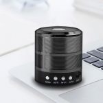 1 tk metallist v&auml;ike teraskahur juhtmevaba Bluetooth WS-887 helitelefoni bassik&otilde;lari kaart suure mahuga v&auml;ike k&otilde;lar must