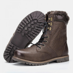 Ehtsast nahast meeste talvesaapad K&auml;sitsi valmistatud soojad meeste lumesaapad t&auml;isnahast talvesaapad meestele 40 tumepruun v&auml;rv