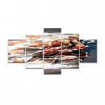 5-osaline HD multikas vehkleja Anime poisspilt Deemonitapja Kimetsu Ei Yaiba Koomiksid Kunst Seinakaunistused Maalid Kodukaunistus Ilma raamita 20x35cm*2 20x45cm*2 20x55cm*1