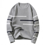 Mood vabaaja pikkade varrukatega &uuml;mmarguse kaelaga meeste kampsun, avar pullover L hall v&auml;rv