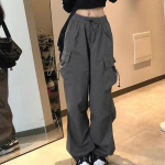 T&auml;navar&otilde;ivaste pingutusn&ouml;&ouml;riga laia s&auml;&auml;rega p&uuml;ksid naiste k&otilde;rge v&ouml;&ouml;kohaga p&uuml;ksid vabaaja vintage taskud hip-hop sirged naiste p&uuml;ksid 29652 S orion i v&auml;rv