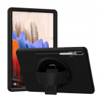 &Uuml;mbris Samsung Galaxy Tab S7 Plus 12.4 T970 T975 11 T870 T875 A7 10.4 T500 jaoks koos pliiatsihoidja, k&auml;epaela ja p&ouml;&ouml;ratava tahvelarvuti &uuml;mbrisega For Tab S7 11 oranž