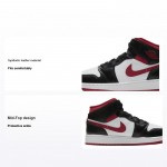 Air Jordan 1 Mid GS Must Gym Red Laste tossud Valge DJ4695-122 38