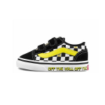 SpongeBob SquarePants x Vans Old Skool Takjapaelaga V&auml;ikelaste Off The Wall Beebisneakerid Must Valge Kollane VN000D3Y9EK 25.5