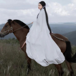 Hiina Wei ja Jini d&uuml;nastia stiilis Hanfu haldja elegantne valge Cos God t&uuml;druku &uuml;likond 2XL valge