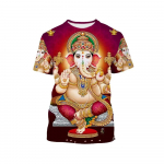 Hindu Wisdom God Ganesha 3D prinditud meeste T-s&auml;rgid Suured vintage topsid 90ndate esteetilised t&auml;navar&otilde;ivad M