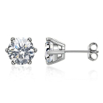 P&auml;ris 0,5ct/1ct/2ct D v&auml;rvi Moissanite 925 Sterling h&otilde;be kullatud k&otilde;rvar&otilde;ngad naistele pulmadeks peened ehted 0.5 carat gray