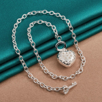 URMYLADY 925 h&otilde;bedane s&uuml;damega tsirkoonist ripats kaelakee naistele pulmapeo moeehted 50cm