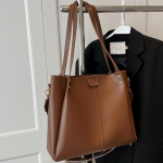 Suure mahutavusega kott Naiste kott Trendikas s&uuml;gis-talvine lairiba ristkehaga kott Hot Style &Uuml;he &otilde;laga kaasaskantav kandekott one size pruun