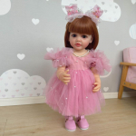 Elutruu 55 cm t&auml;issilikoonist keha Reborn Baby Doll Betty nii t&otilde;eliselt nagu v&auml;ikelapse nukud t&uuml;drukutele Sirge jalaga seistes Reborn Boneca Menina Kid King 55CM